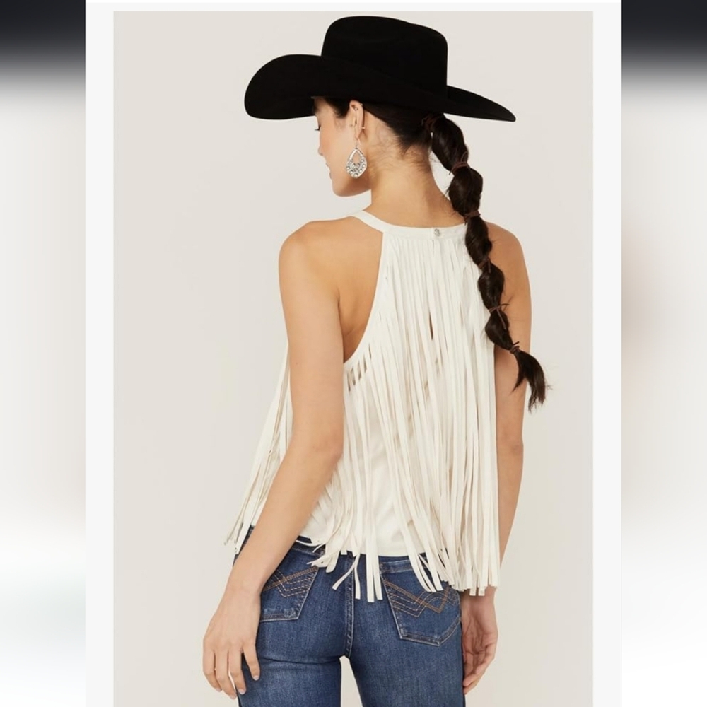 Idyllwind-  Madie Faux Suede Fringe Tank - Picture 9 of 9